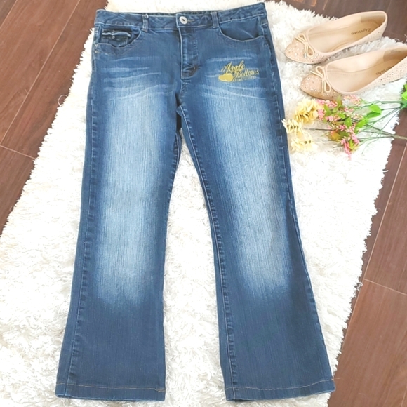 Apple Bottoms Jeans Vintage Apple Bottoms Jeans Wide Leg Size 3 Mid